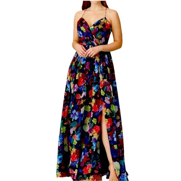 Love by Theia Floral Corset Princess Dress Size 12 - Picture 1 of 8